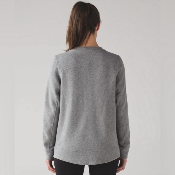 Lululemon Fleece Be True Crew Sweatshirt Gray Size 8 - Picture 3 of 13